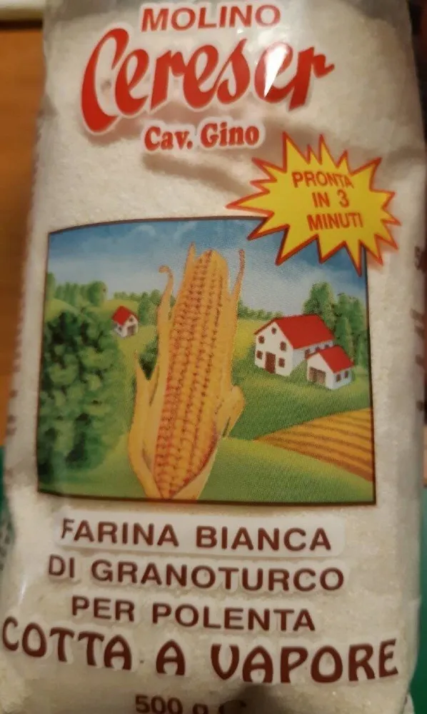 Farina bianca di granoturco per polenta