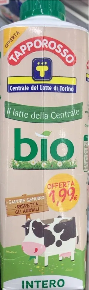 Latte intero omogeneizzato pastorizzato bio