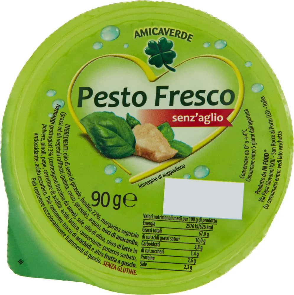 Pesto fresco senz'aglio
