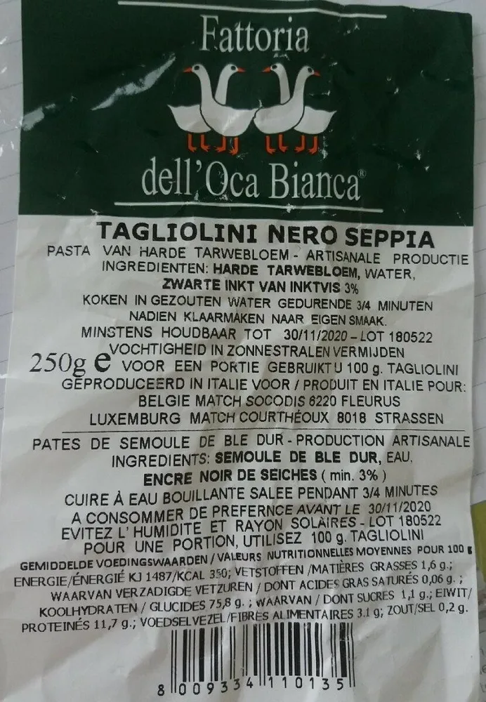 Tagliolini neuro seppia