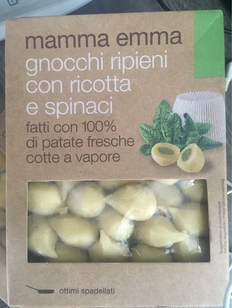 Gnocchi ripieni con ricotta r spinaci