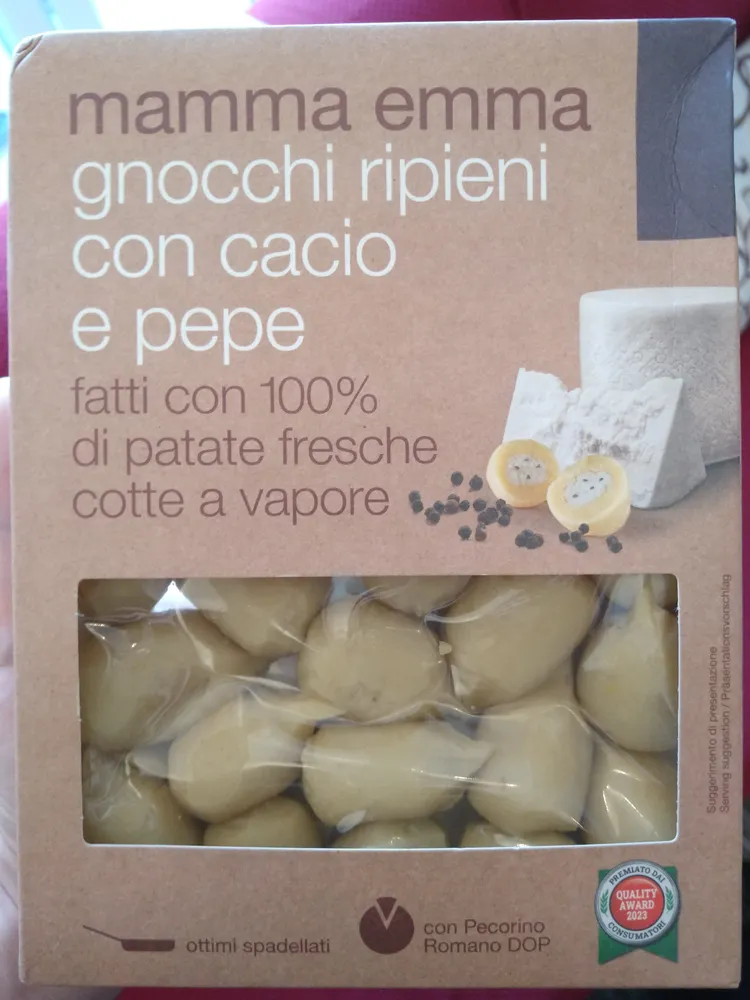 Gnocchi ripieni cacio e pepe