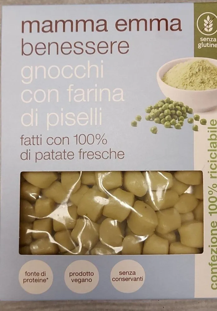 Gnocchi con farina di piselli