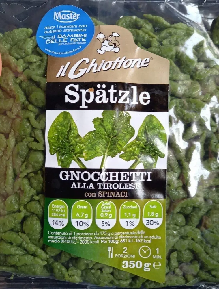 Spätzle con spinaci
