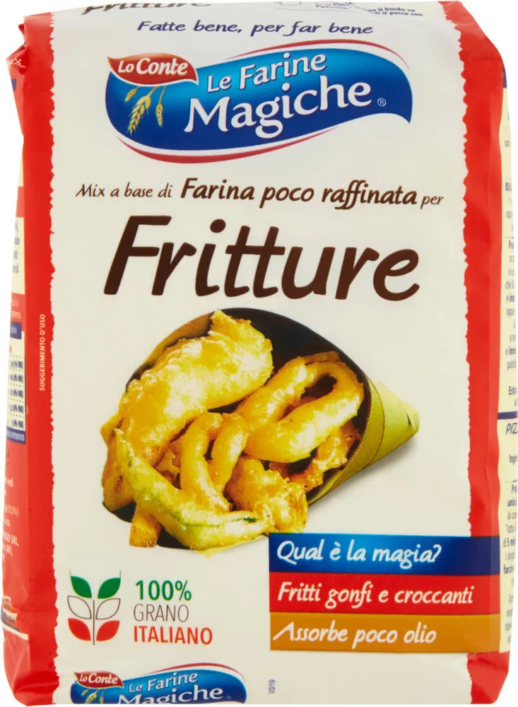 Mix a base di farina poco raffinata pe fritture