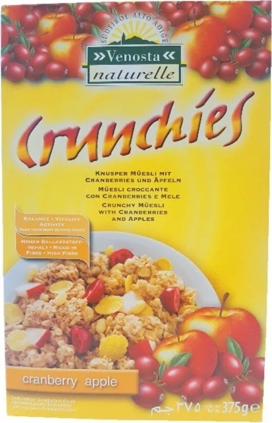 Crunchies cranberries e mele