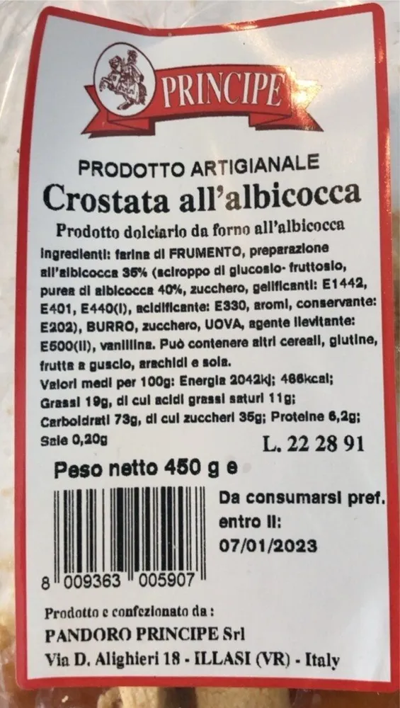 Crostata all’albicocca