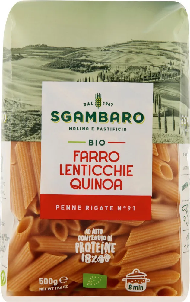 Farro lenticchie quinoa penne rigate n°91