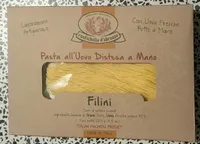 Filini all'uovo pasta distesa a mano