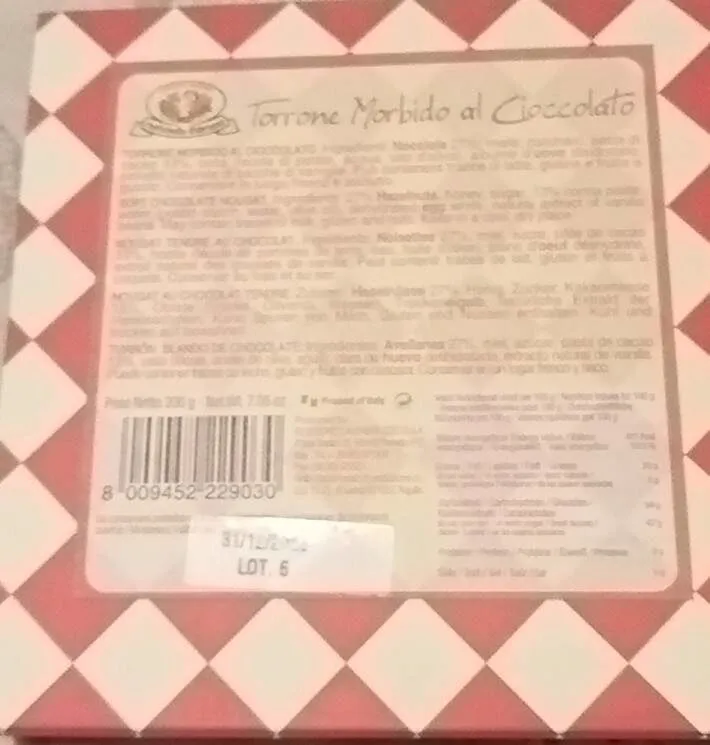 Torrone morbido al cioccolato