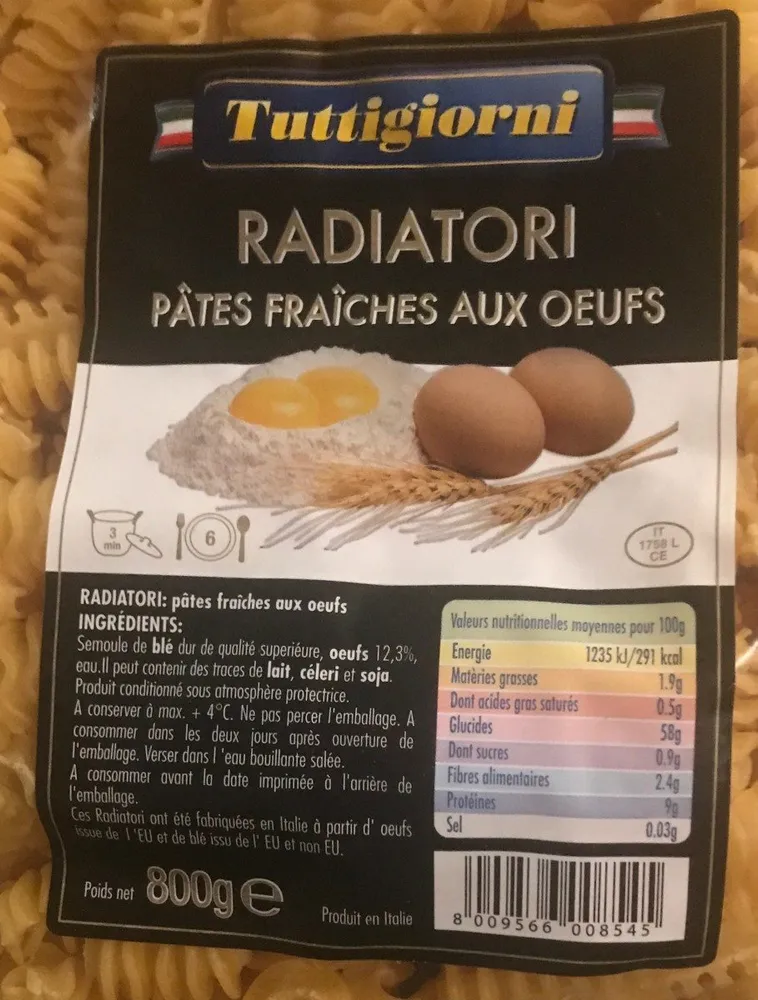 Pâtes fraiches aux oeufs
