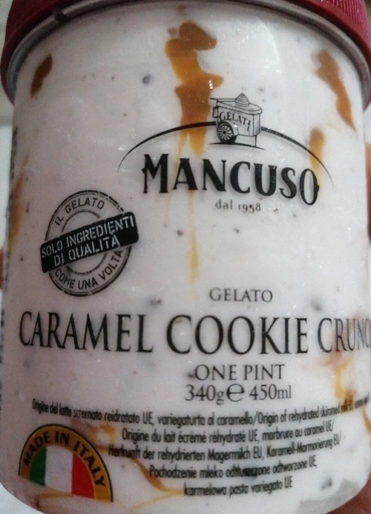 Gelato caramel cookie crunch