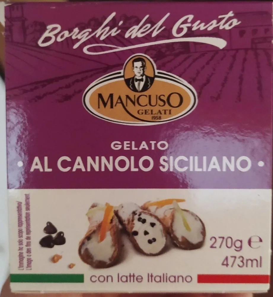 Gelato al cannolo siciliano