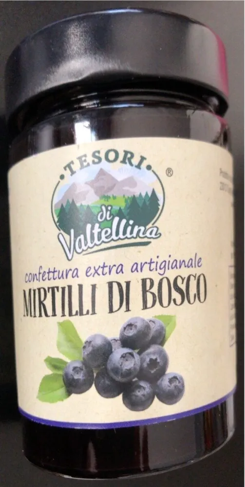 Tesoro della valtellina confettura mirtillo