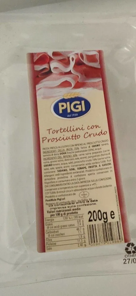 Tortellini con prosciutto crudo