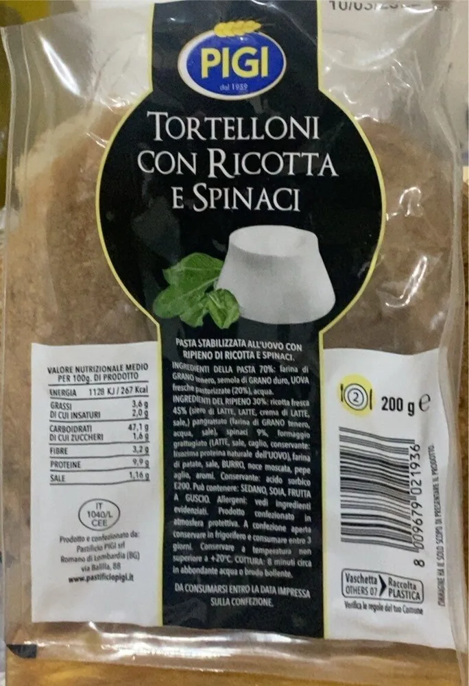Tortelloni con ricotta e spinaci