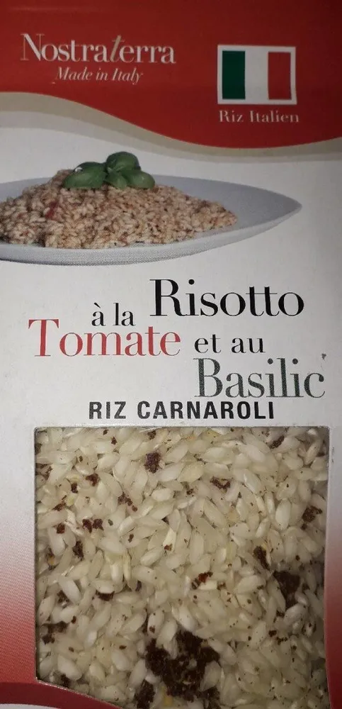 Risotto à la tomate et au basilic
