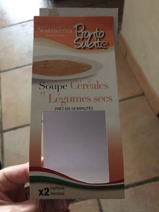Soupe Cereales Et Legumes Secs