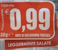 Noci di macadamia tostate salate