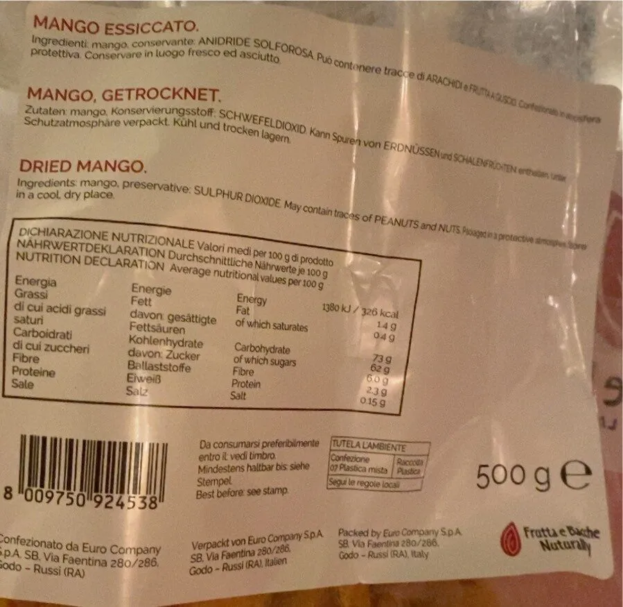 Mango essiccato