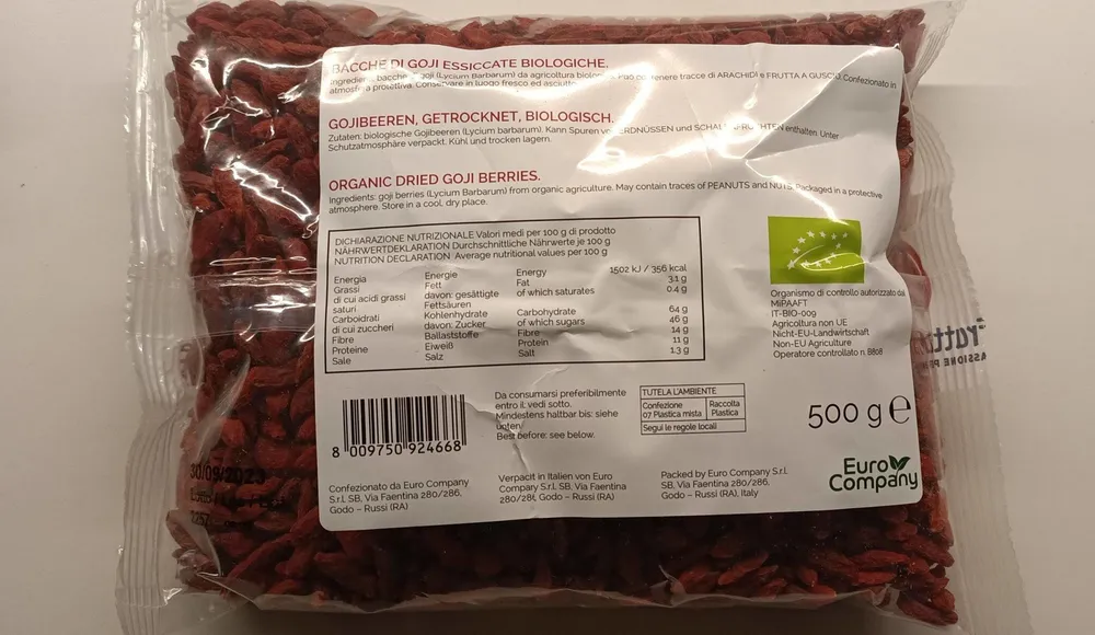Bacche Di Goji Essiccate Bio