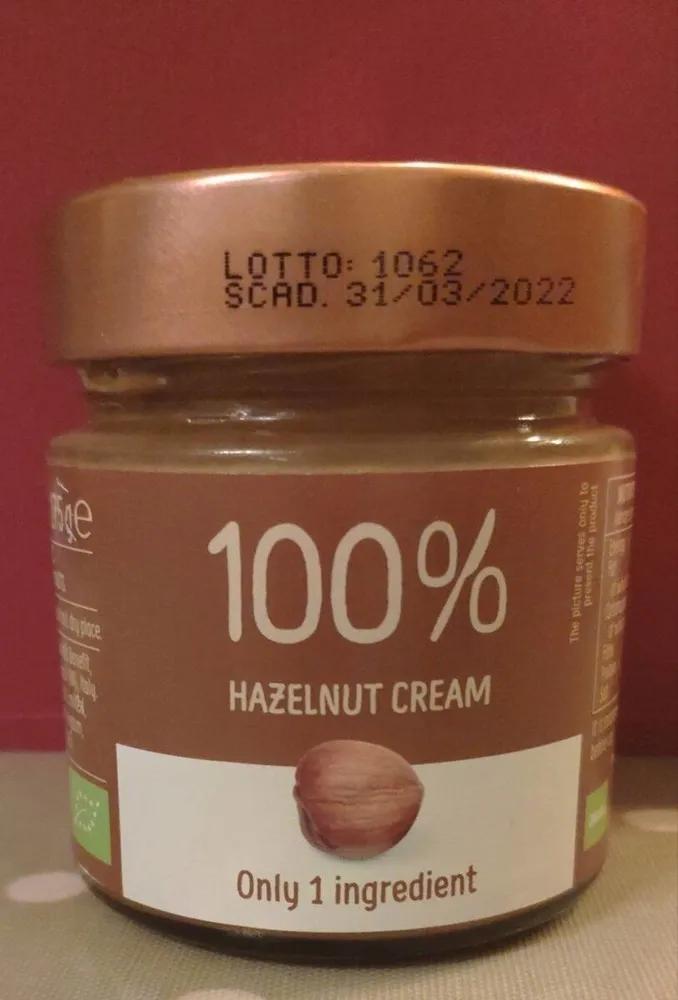 100% Hazelnut Cream