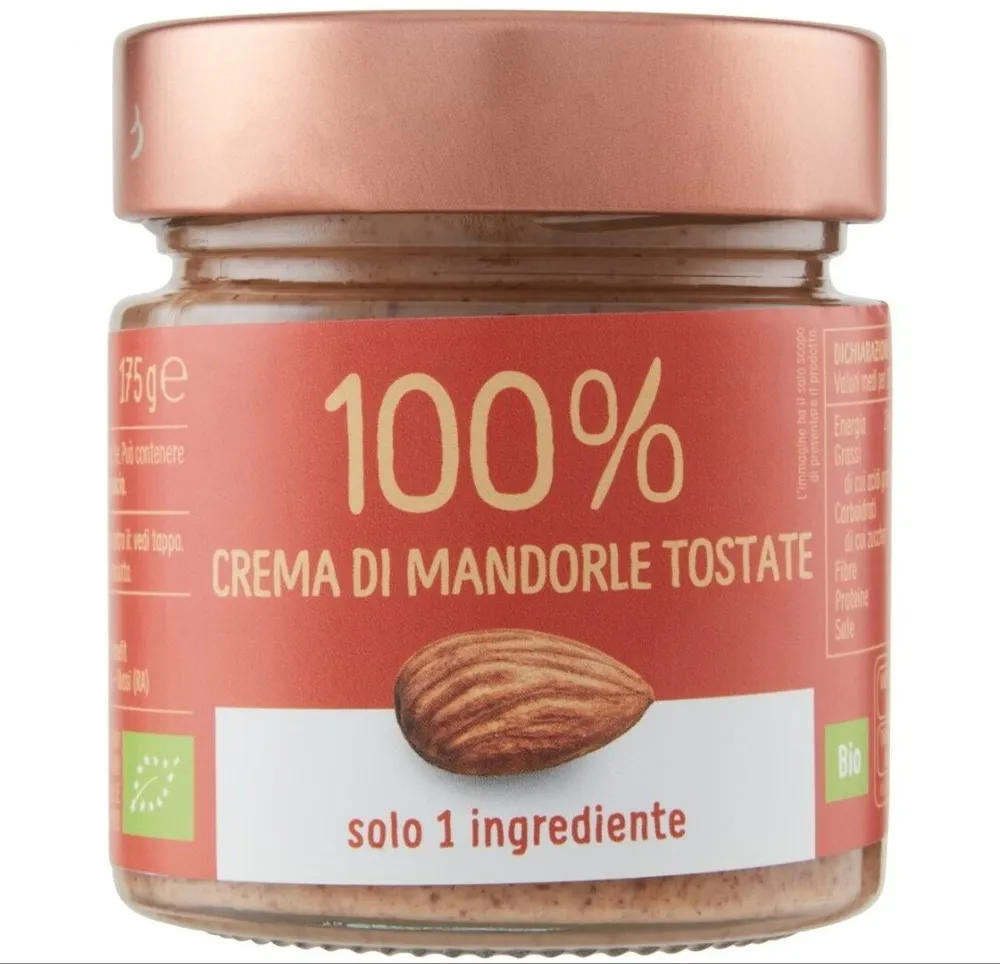 100% crema di mandorle tostate