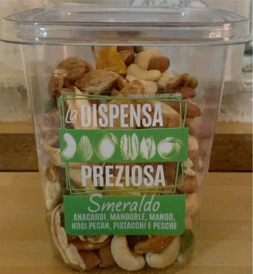 Smeraldo-anacardi,mandorle,mango,noci pecan,pistacchi e pesche