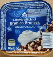 Yogurt cremoso bianco nocciole e cioccolato