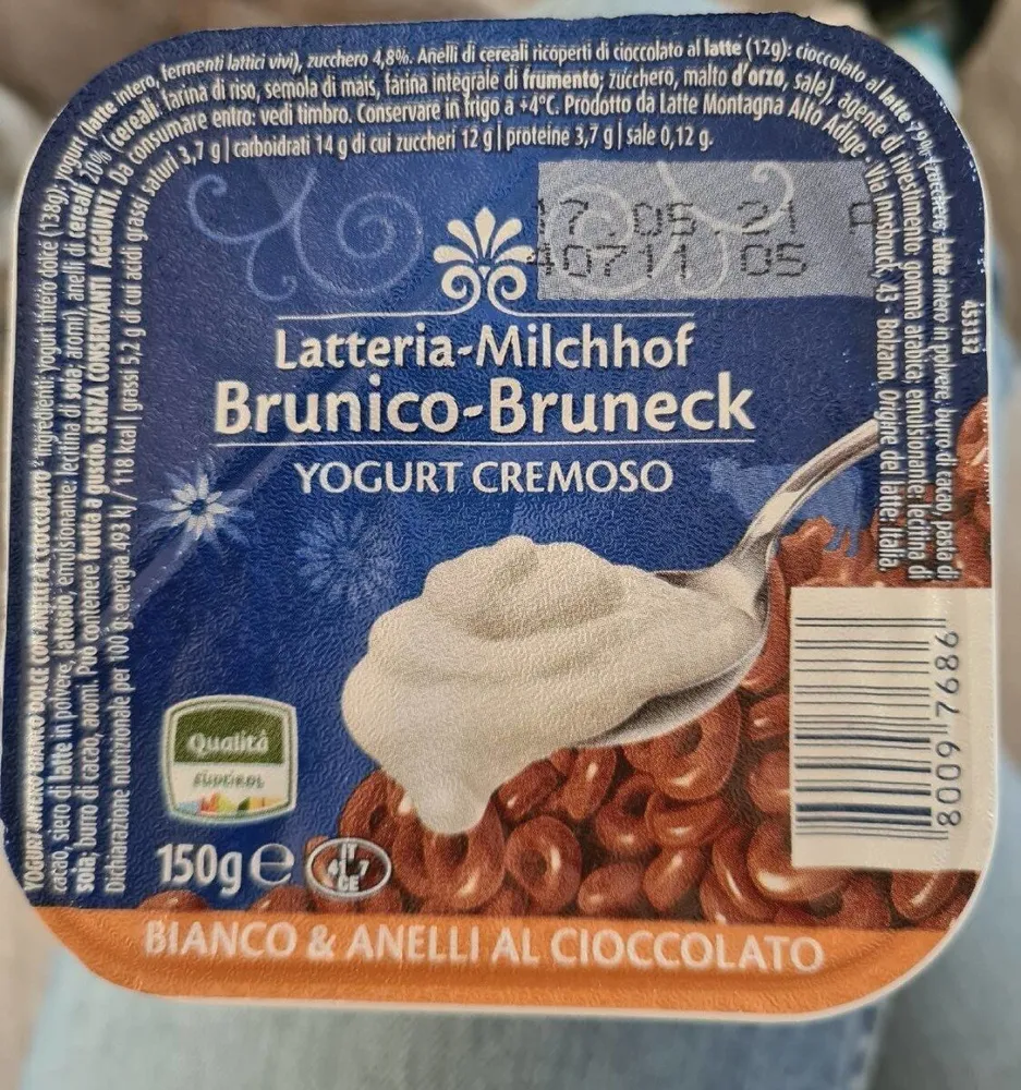Yogurt bianco con anelli ciocc.