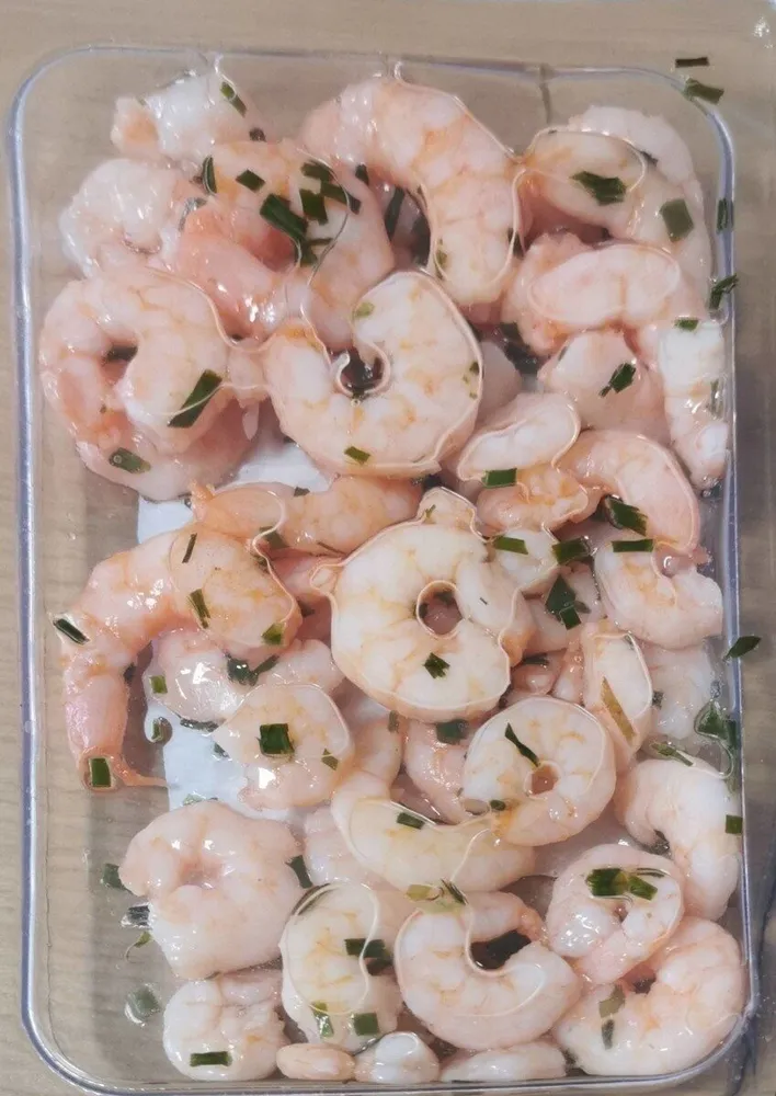 Gamberetti marinato con erba cipollina