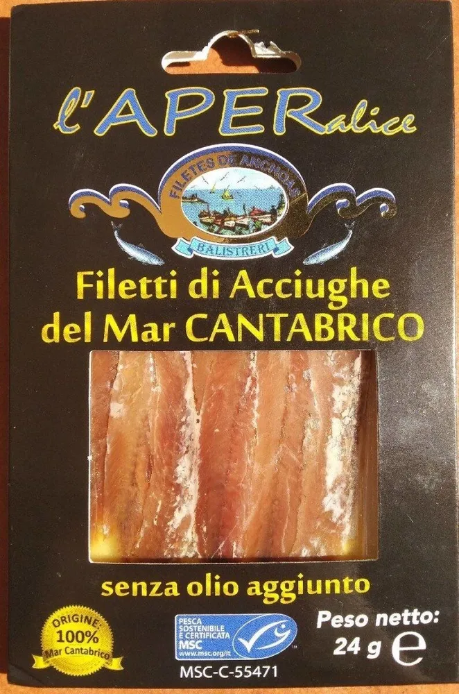 Filetti di acciughe del Mar Cantabrico