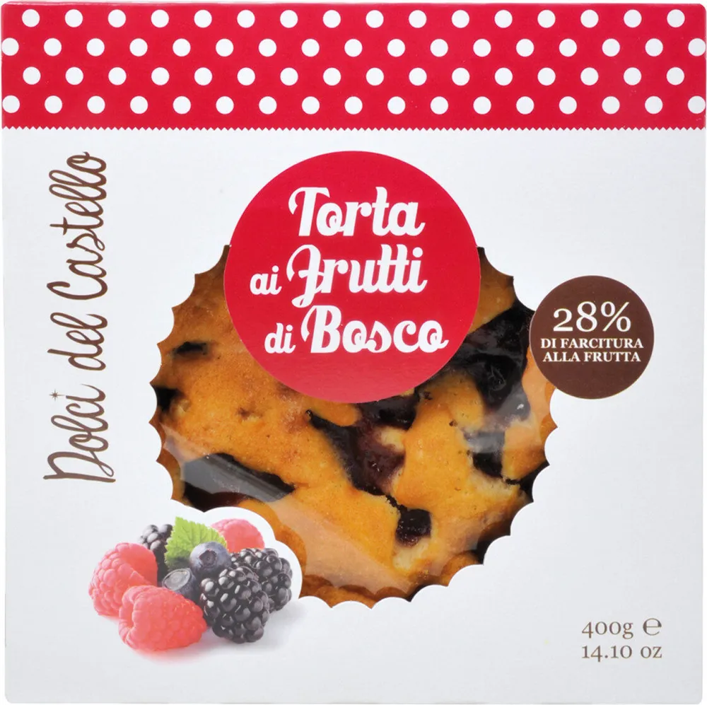 Torta dolci castello frutti di bosco