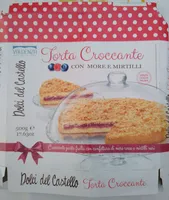 Torta croccante con more e mirtilli