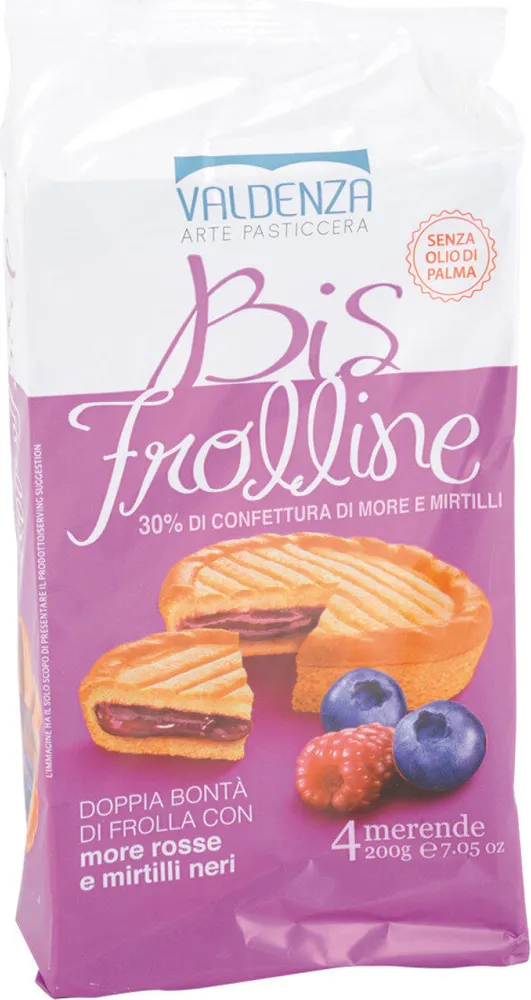 Bisfrolline con mirtilli e more