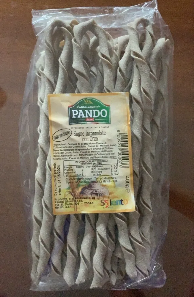 Sagne incannulate con Orzo