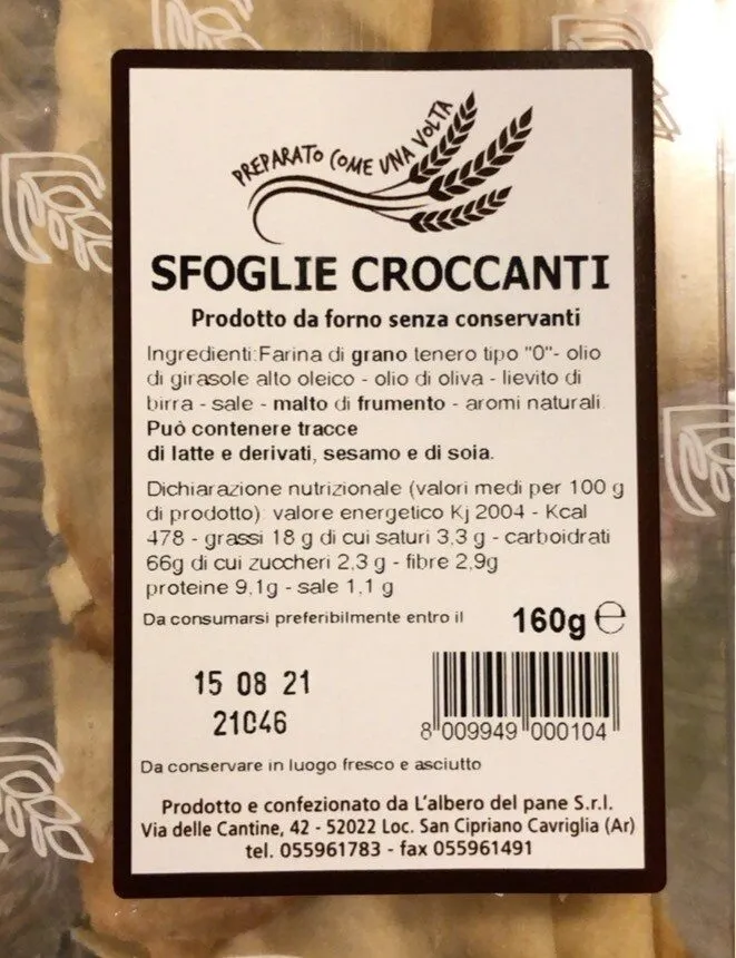 Sfoglie croccanti