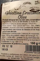 Ghiottina Toscana, Sharing Flatbread With Olives 15 x 150G