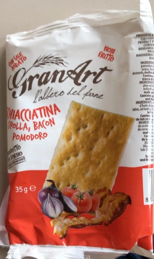 Granart schiacciatina cipolla, bacon pomodoro