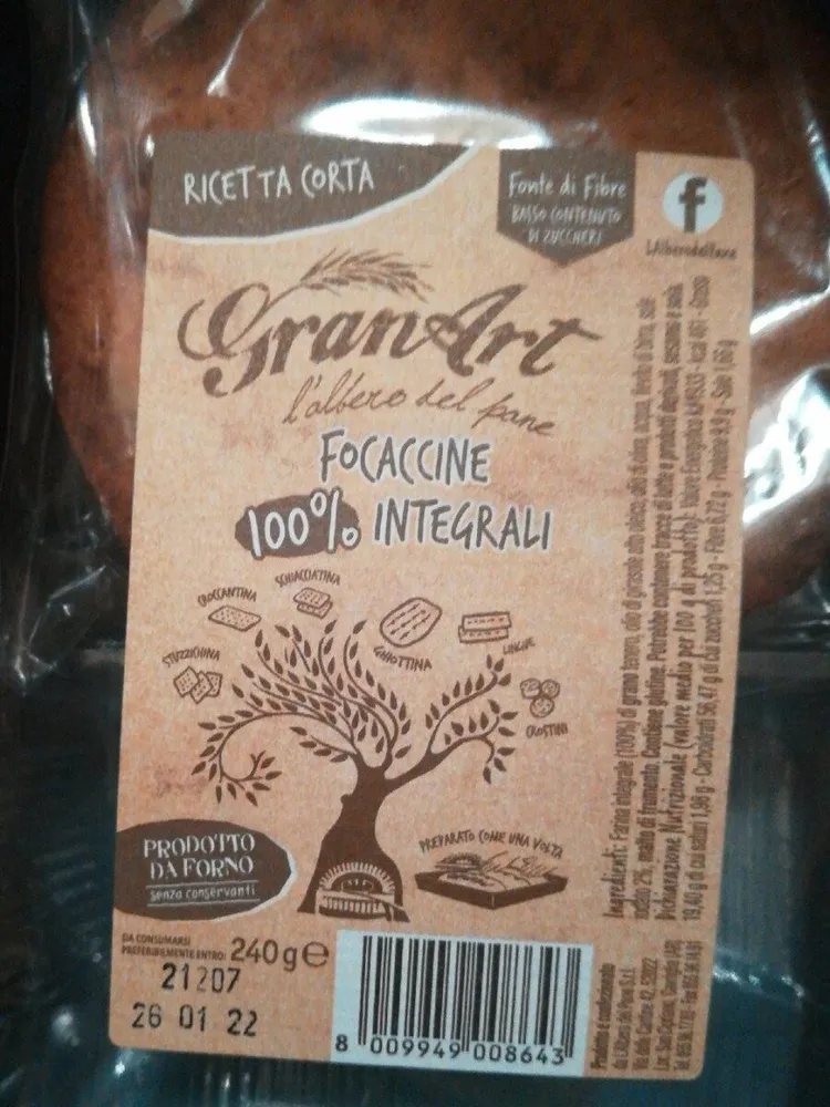 Focaccine integrali