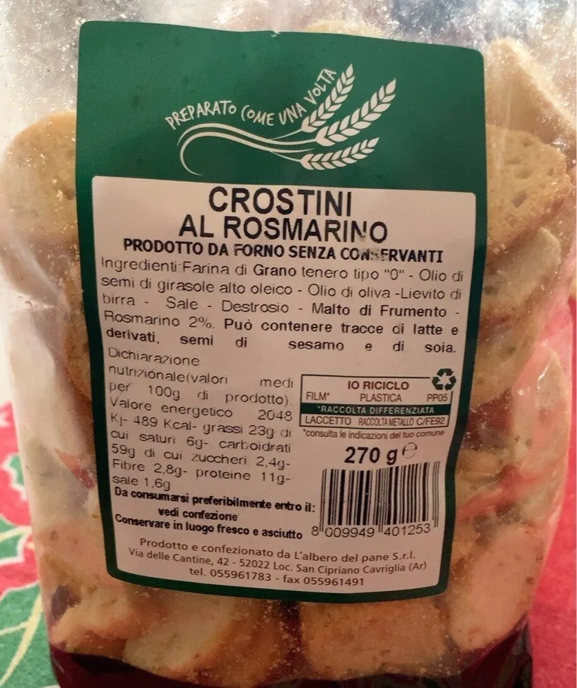 Crostini al rosmarino