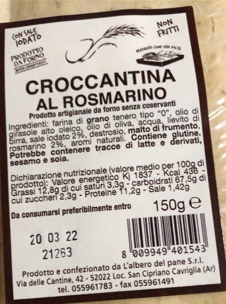 Croccantini al rosmarino