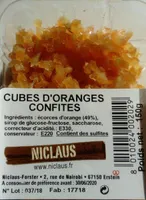 Cubes d'oranges confites
