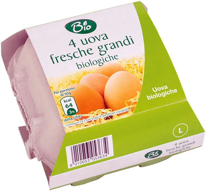 4 uova fresche grandi biologiche