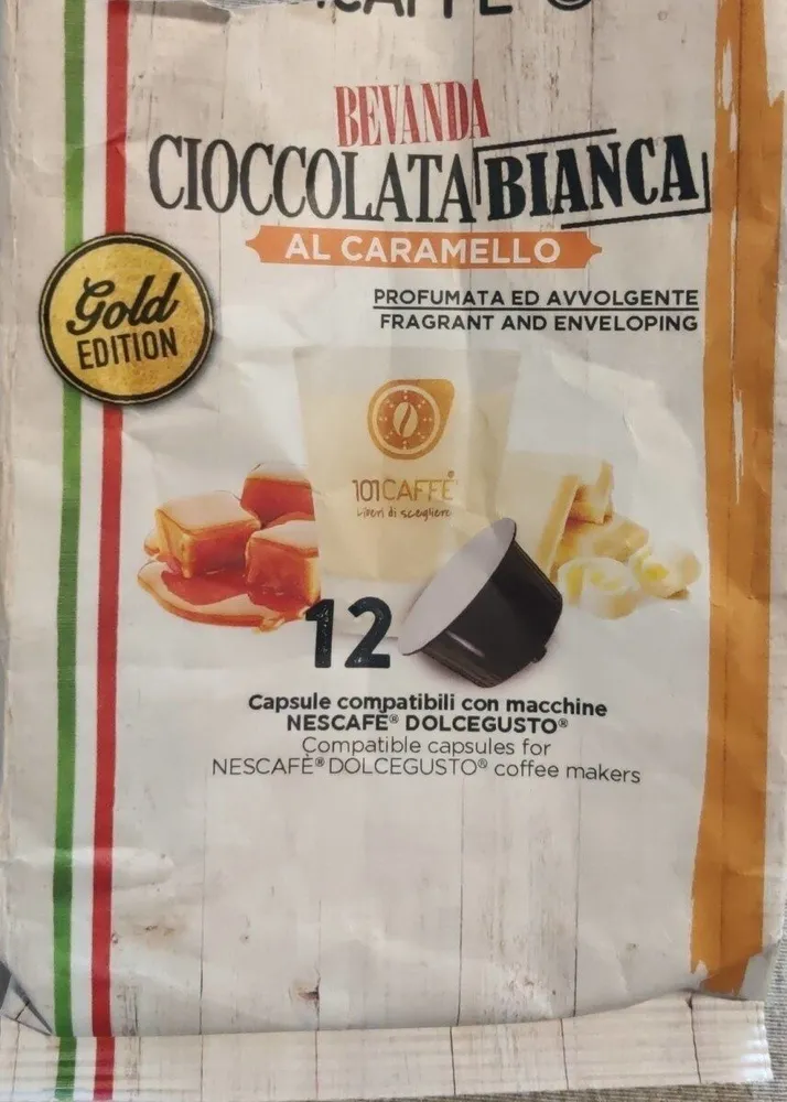 Bevanda cioccolata bianca al caramello