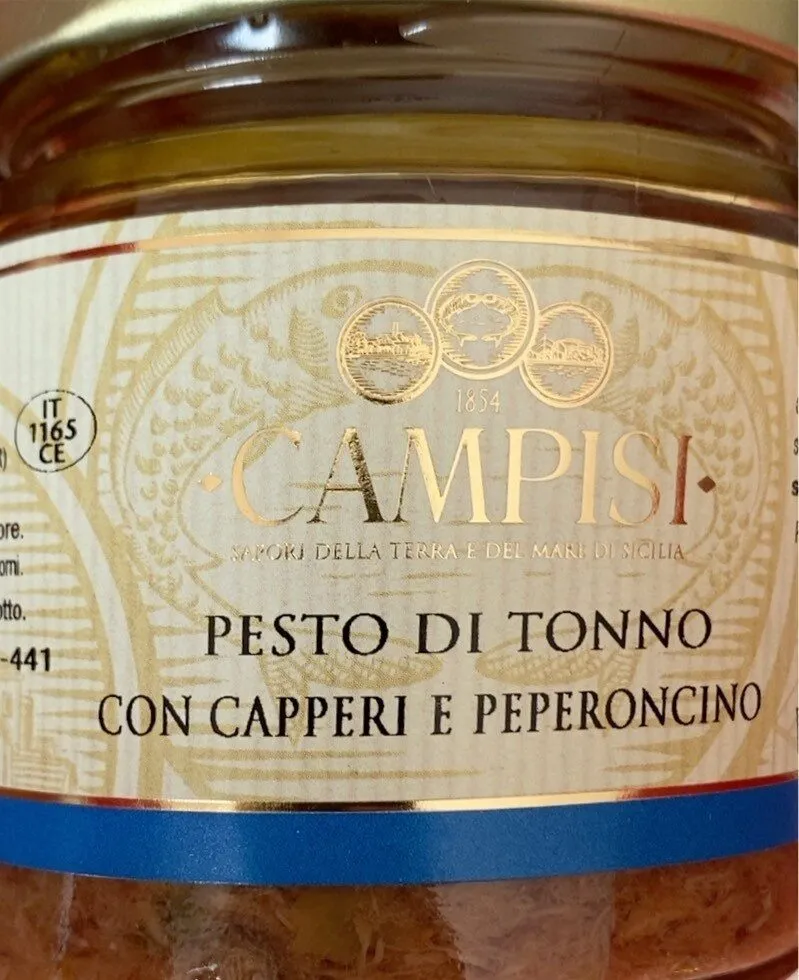 pesto di tonno con capperi e peperoncino