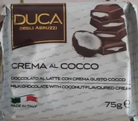 Cioccolato al latte con crema gusto cocco