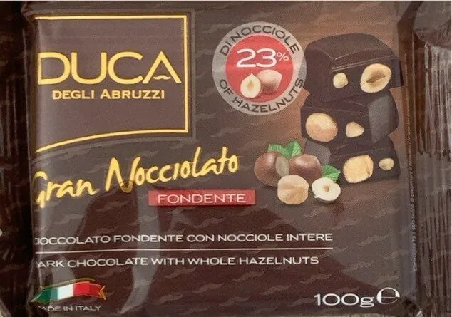 Cioccolato fondente nocciolato