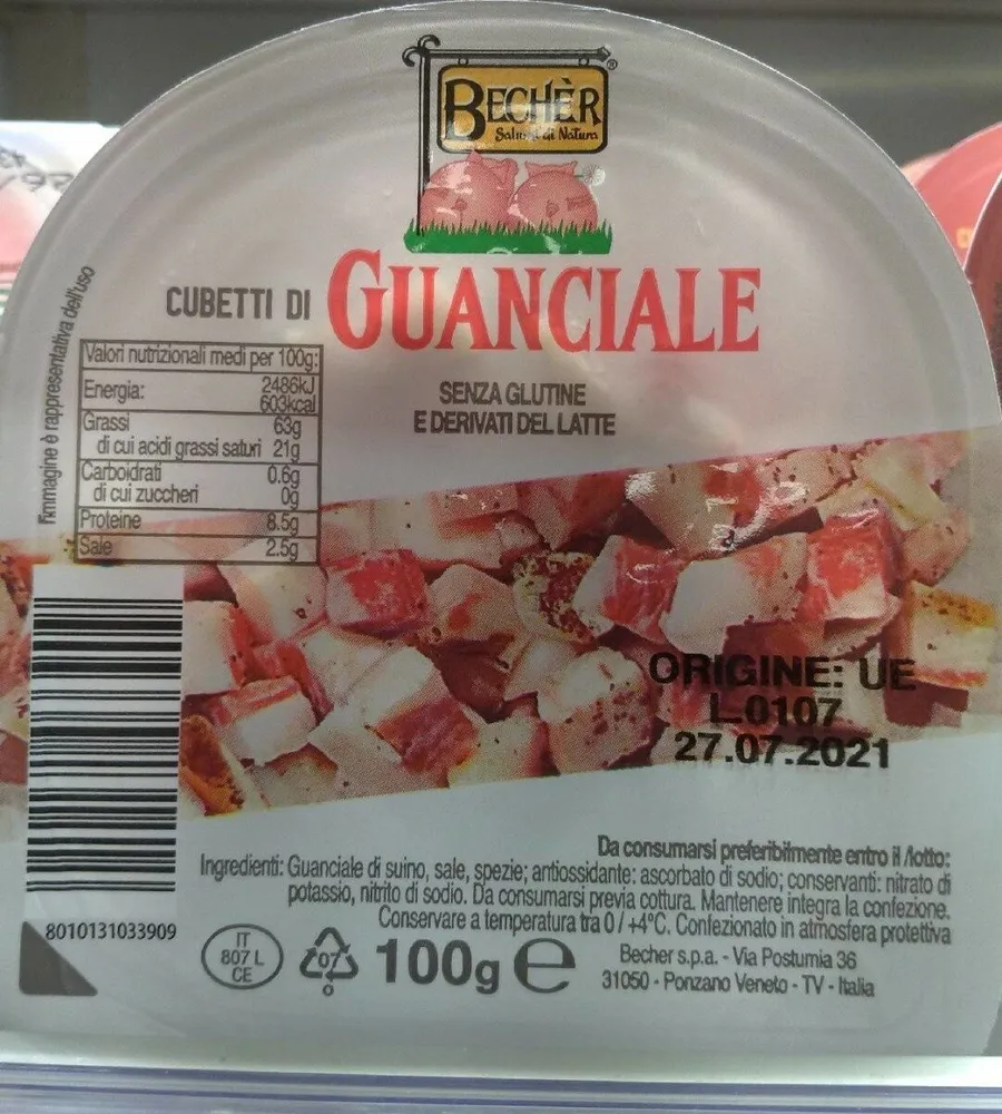 Guanciale cubetti