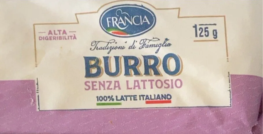 Burro senza lattosio